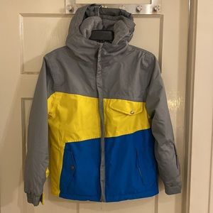 686 Kids Jacket - Gray, Yellow, and Blue